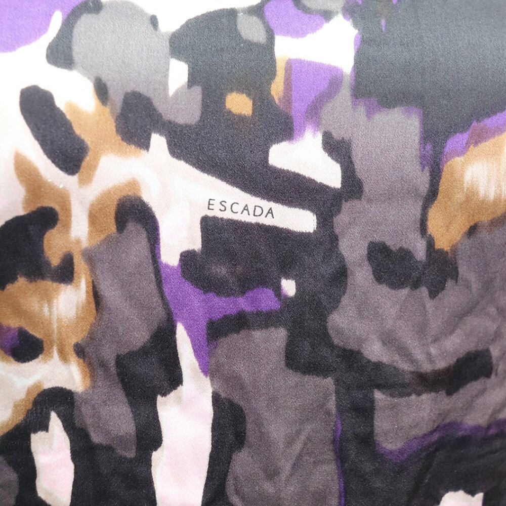 Escada Silk Cowl Neck Blouse Abstract Print 38/ 8US - Picture 5 of 7